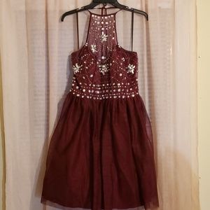 Burgundy Cocktail Dress
